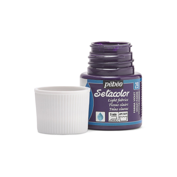 Peinture pour tissus - Violet parme - 29 - Pour tissus clairs - Pébéo - Setacolor - 45ml