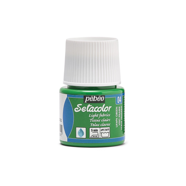 photo - Peinture pour tissus - Vert prairie - 4 - Pour tissus clairs - Pébéo - Setacolor - 45ml