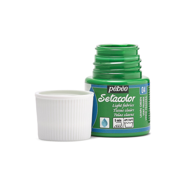 Peinture pour tissus - Vert prairie - 4 - Pour tissus clairs - Pébéo - Setacolor - 45ml