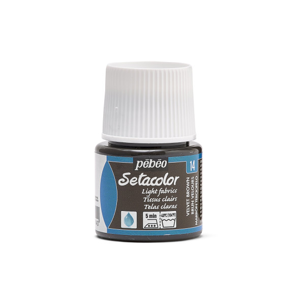 photo - Peinture pour tissus - Brun velours - 14 - Pour tissus clairs - Pébéo - Setacolor - 45ml