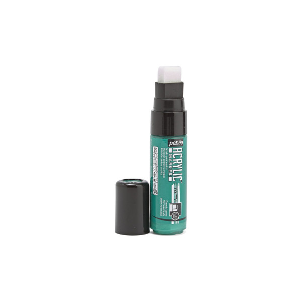 Feutre - Marqueur - Acrylic Marker - Pébéo - Vert émeraude - 722 - Pointe large - 5 à 15mm