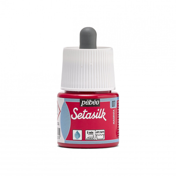 photo - Peinture sur soie - Magenta - 7 - Pébéo - Setasilk - Flacon de 45ml