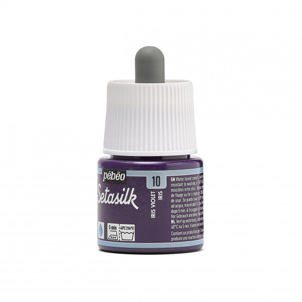 photo - Peinture sur soie - Iris - 10 - Pébéo - Setasilk - Flacon de 45ml