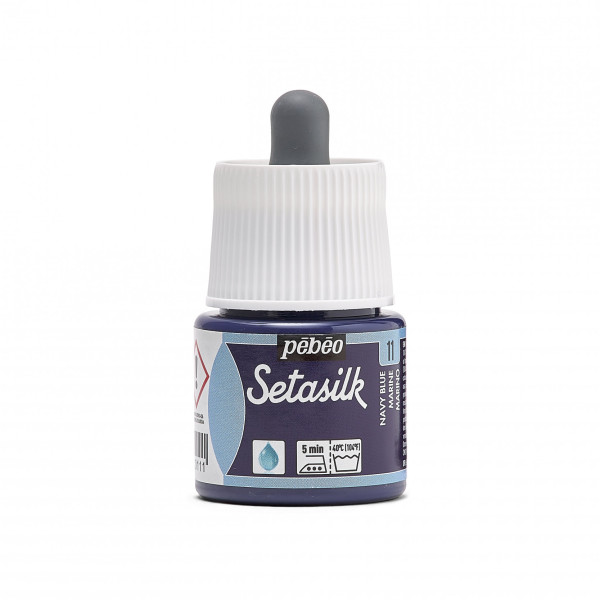 photo - Peinture sur soie - Bleu marine - 11 - Pébéo - Setasilk - Flacon de 45ml