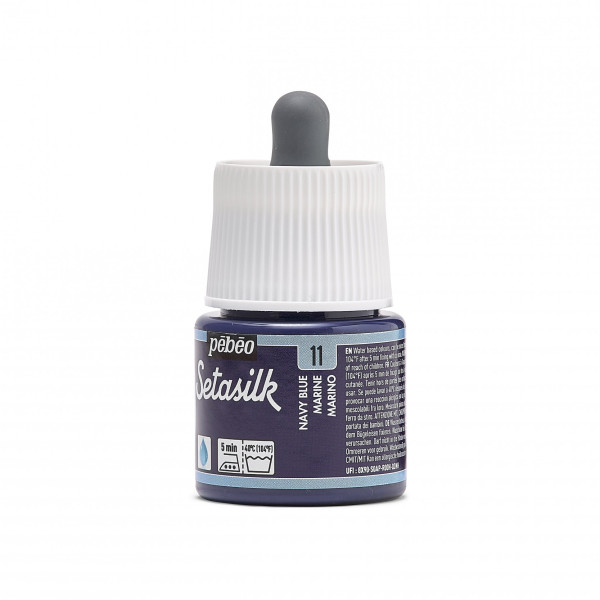 Peinture sur soie - Bleu marine - 11 - Pébéo - Setasilk - Flacon de 45ml