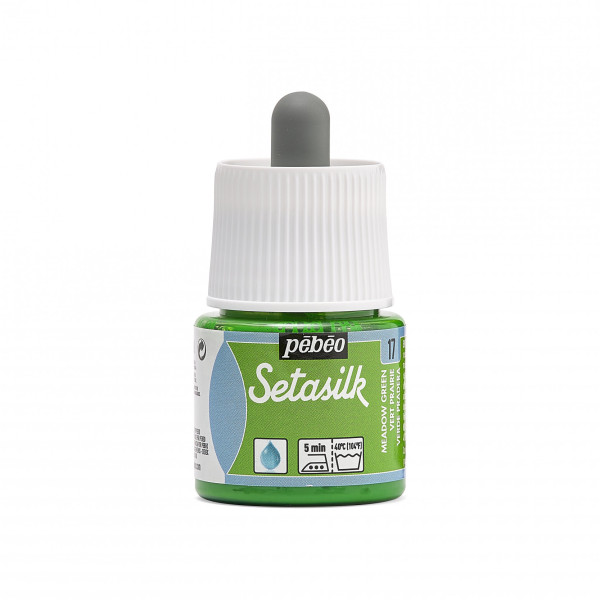 photo - Peinture sur soie - Vert prairie - 17 - Pébéo - Setasilk - Flacon de 45ml