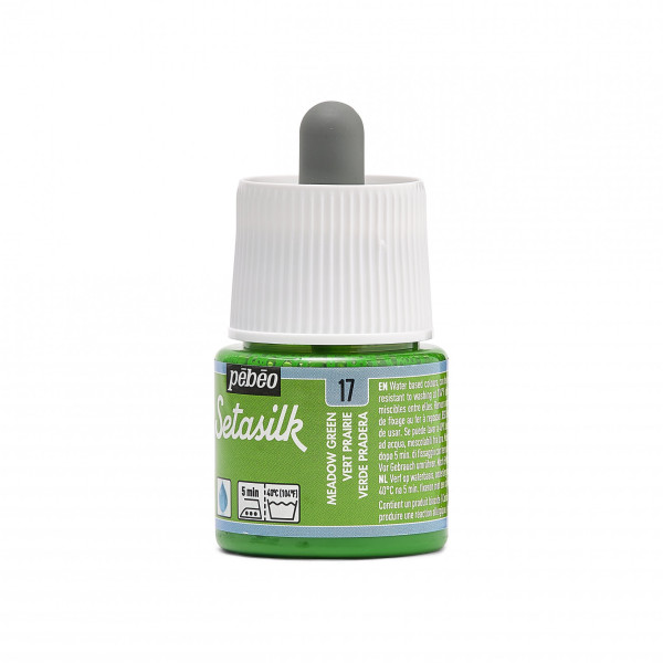Peinture sur soie - Vert prairie - 17 - Pébéo - Setasilk - Flacon de 45ml