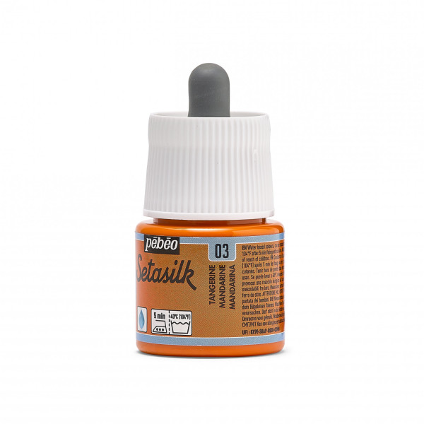 Peinture sur soie - Mandarine - 3 - Pébéo - Setasilk - Flacon de 45ml