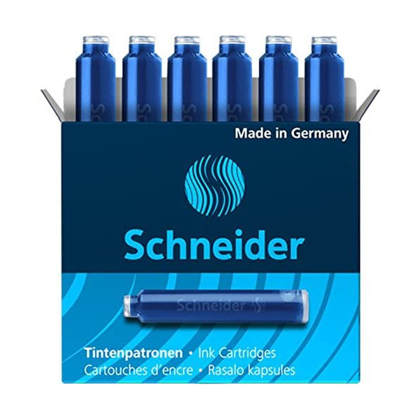 photo-Lot de 6 cartouches d'encre - Bleu - Schneider