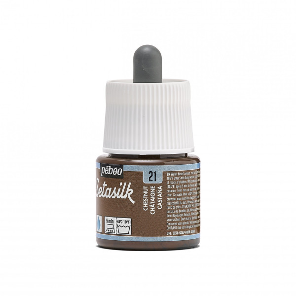 Peinture sur soie - Châtaigne - 21 - Pébéo - Setasilk - Flacon de 45ml