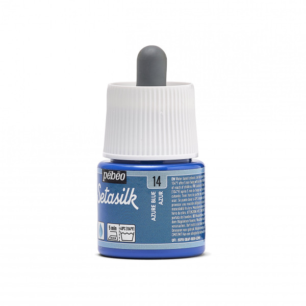 Peinture sur soie - Bleu azur - 14 - Pébéo - Setasilk - Flacon de 45ml