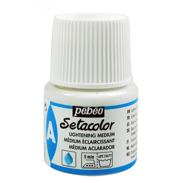 photo - Médium éclaircissant - Peinture pour textile - Pébéo - Setacolor - 45ml