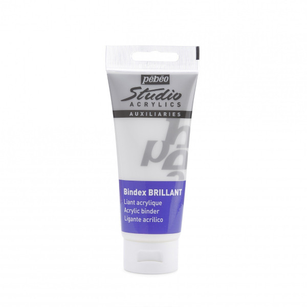 photo - Liant brillant - Médium pour peinture acrylique - Bindex - Pébéo - 100ml