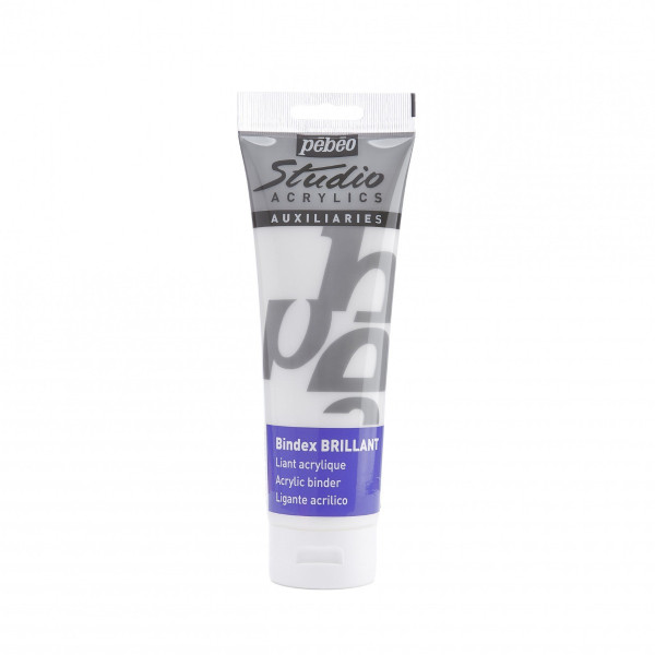 photo - Liant brillant - Médium pour peinture acrylique - Bindex - Pébéo - 250ml