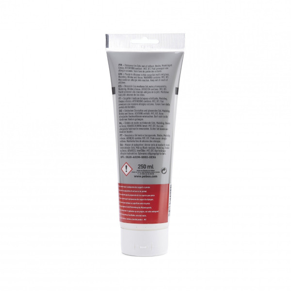 Gesso - Apprêt - Blanc - Acrylique - Huile - Gouache - Pébéo - Tube de 250ml