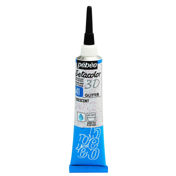 photo - Peinture pour tissus - Effet pailleté iridescent - Pébéo - Setacolor - Tube 20ml