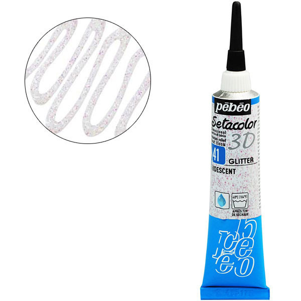 Peinture pour tissus - Effet pailleté iridescent - Pébéo - Setacolor - Tube 20ml