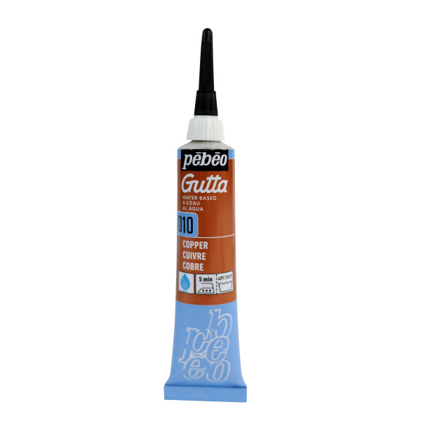 photo - Peinture pour soie - Cuivre - Pébéo - Setasilk - Gutta à l'eau - Tube de 20ml