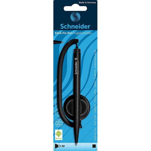 photo-Stylo à bille avec socle - Noir - Schneider - Klick Fix Pen