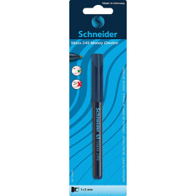 photo-Stylo détecteur de billets de banque - Encre spéciale bleue - Schneider - Maxx 249