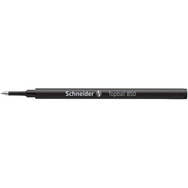 Lot de 10 recharges pour stylo roller - Noir - Pointe 0,5mm - Topball 850 - Schneider