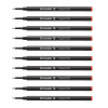 Lot de 10 recharges pour stylo roller - Rouge - Pointe 0,5mm - Topball 850 - Schneider | Artmania