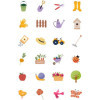 Gommettes - Images jardin et potager - Ronde - 33mm - Enfant - Rouleau 360 unité - Apli Kids