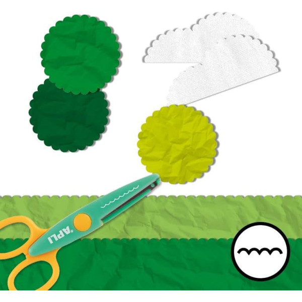 Ciseaux créatifs - Dentelés - Enfant - 13,5cm - Sécurité - Dès 4 ans - Loisirs créatifs
