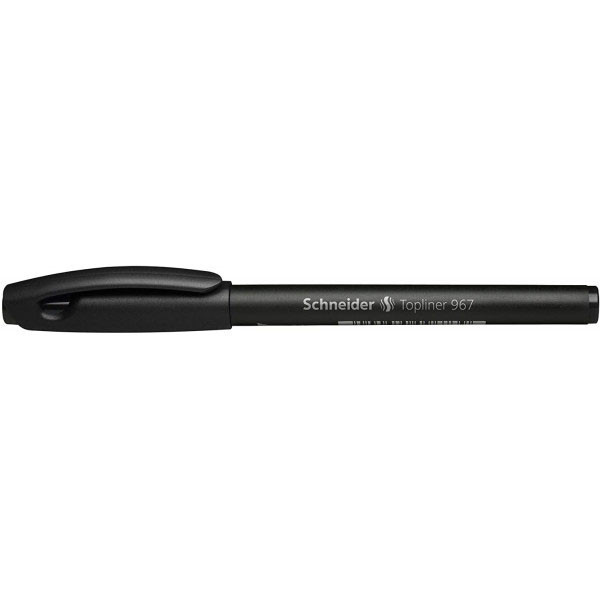 Lot 10 feutres Topliner 967 noir pointe 0,4mm - Schneider