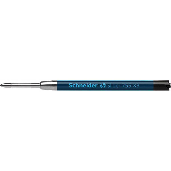 Lot 10 recharges pour stylo bille - Noir - Pointe extra-large - Slider 755 XB - Schneider