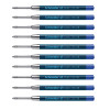 Lot 10 recharges pour stylo bille - Bleu - Pointe extra-large - Slider 755 XB - Schneider | Artmania