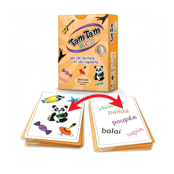 Jeu - Tam Tam Safari - CP niveau 2 - Jeu de lecture et de rapidité - Dès 6 ans