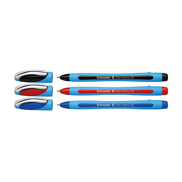 Lot de 3 stylos à bille Slider Memo XB - Schneider | Artmania