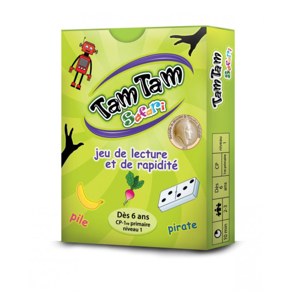 photo-Jeu - Tam Tam Safari - CP niveau 1 - Jeu de lecture et de rapidité - Dès 6 ans