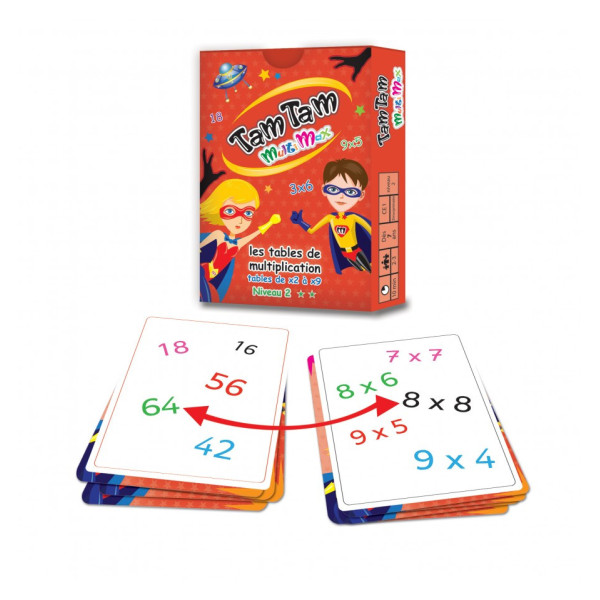 Jeu - Tam Tam MultiMax - Les tables de multiplication - Niveau 2 - Dès 7 ans