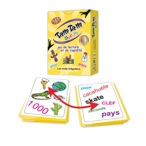 Jeu - Tam Tam Safari - Les mots irréguliers - Jeu de lecture - Dès 7 ans