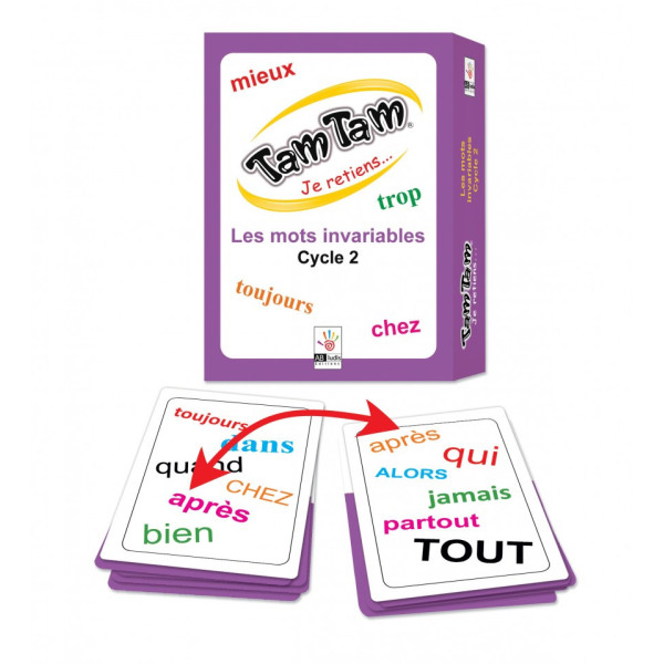 Jeu - Tam Tam Je retiens - Les mots invariables - Cycle 2 - Dès 6 ans