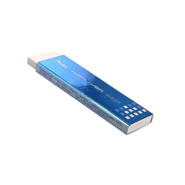 photo - Gomme - Rectangulaire - Slim - Blanche - Pentel Hi-Polymer