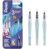 Lot de 3 pinceaux à réservoir d'eau - Pointes assorties - Pentel Arts