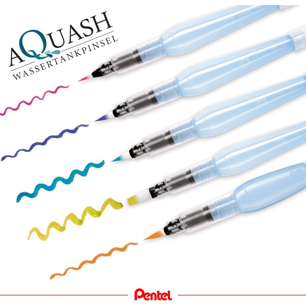Lot de 3 pinceaux à réservoir d'eau - Pointes assorties - Pentel Arts