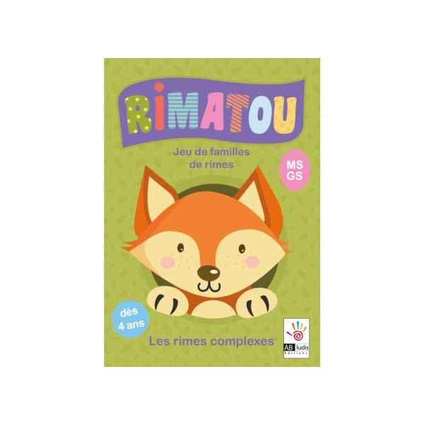 Jeu éducatif - Rimatou 2 - Les rimes complexes - Jeu de familles de rimes - Dès 4 ans