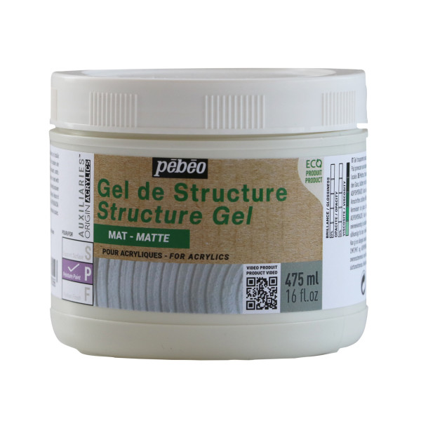 Gel de structure - Mat - Pour acrylique - Pébéo Origin acrylics - 475ml