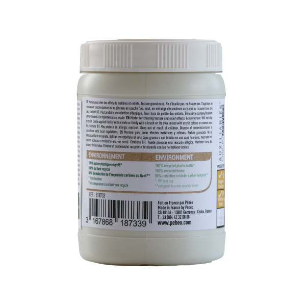 Mortier sable naturel - Médium - Pour acrylique - Pébéo Origin acrylics - 225ml