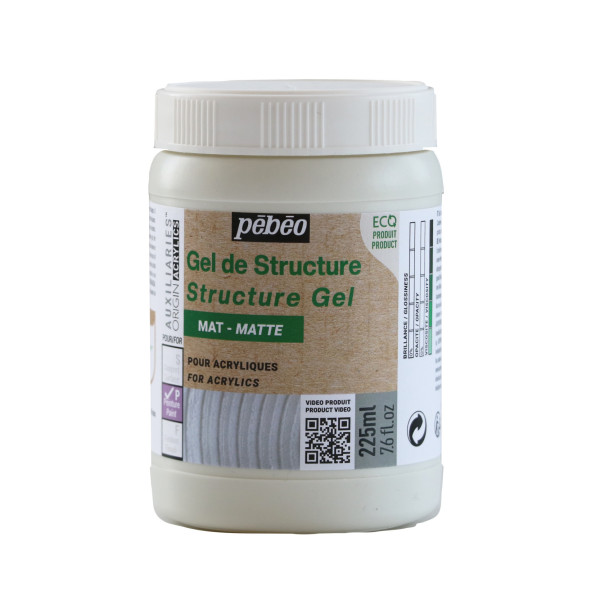 photo - Gel de structure - Mat - Pour acrylique - Pébéo Origin acrylics - 225ml