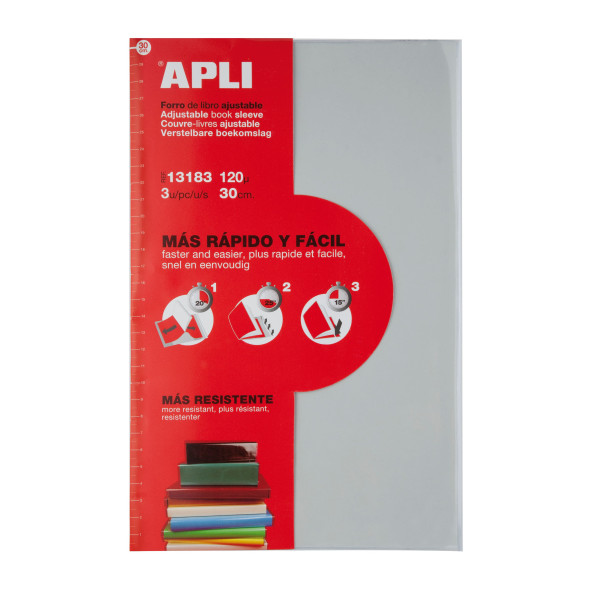 photo-Couvre livres ajustable adhésif 30 x 52 cm 3 feuilles Apli