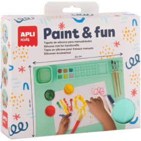 photo - Sous-main - Tapis de peinture - Silicone - Lavable - Pour enfant - Activités manuelles - Apli Kids