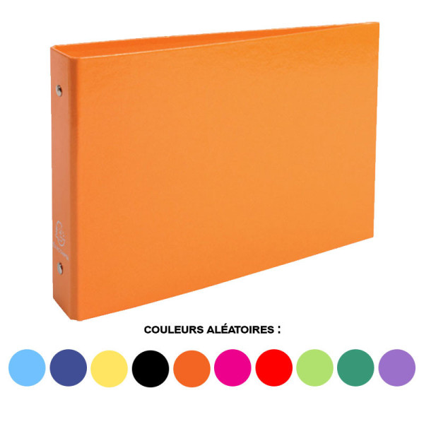 Classeur pour fiches bristol - 2 anneaux - 24 x 16,5 cm - Exacompta