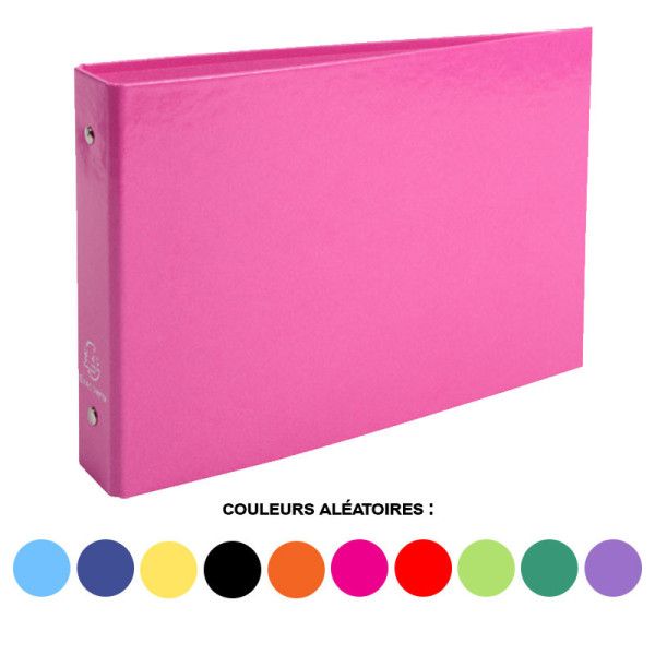 Classeur pour fiches bristol - 2 anneaux - 24 x 16,5 cm - Exacompta