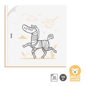 Cahier de coloriage - Enfant - Animaux sauvages et de la savane - Dès 4 ans