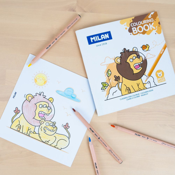 Cahier de coloriage - Enfant - Animaux sauvages et de la savane - Dès 4 ans